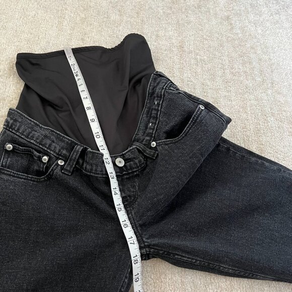 Abercrombie & Fitch The 90s Straight Leg Maternity Jeans 26/2 Long - Picture 7 of 11